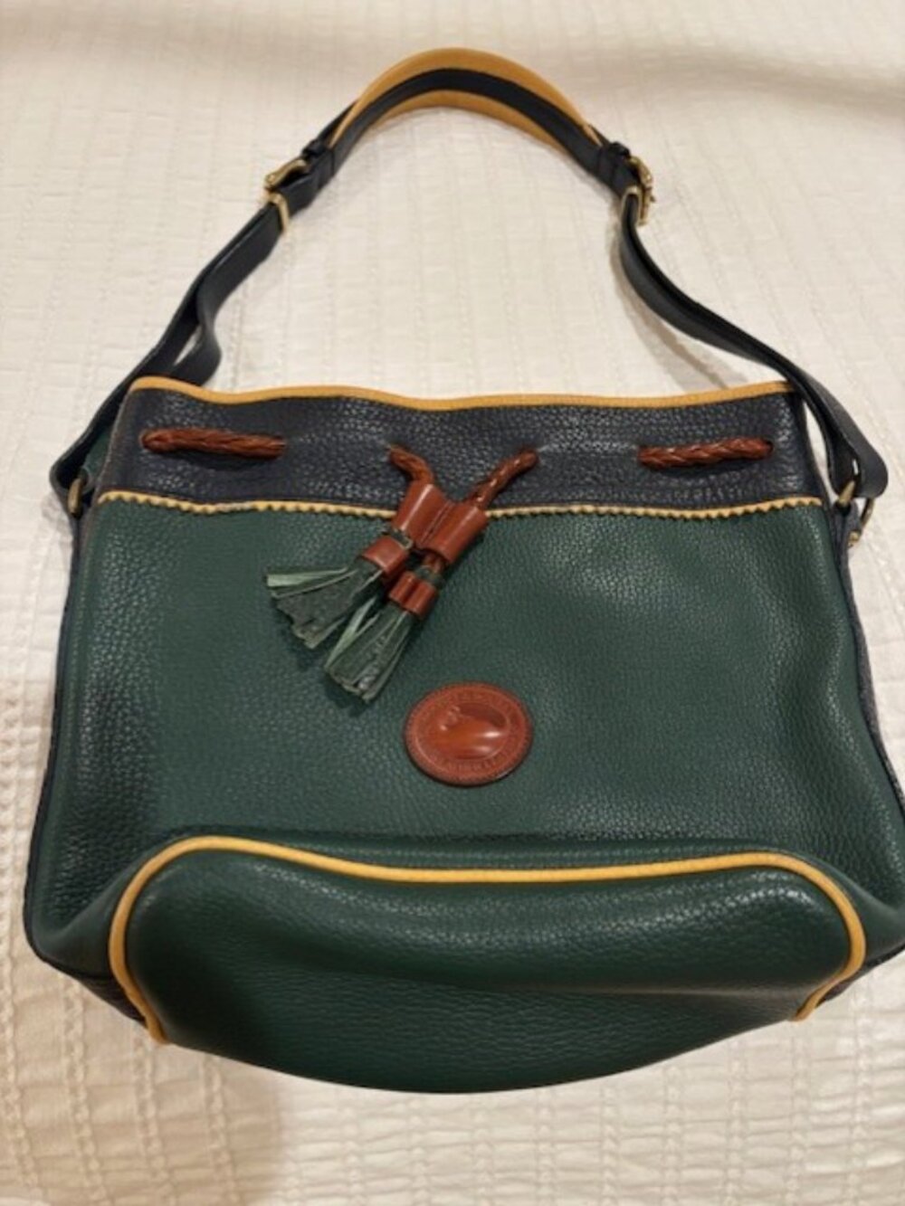 Dooney Bourke Leather Drawstring Shoulder Bag